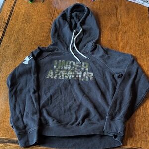 Under Armour Charcoal Hoodie with Camouflage Logo